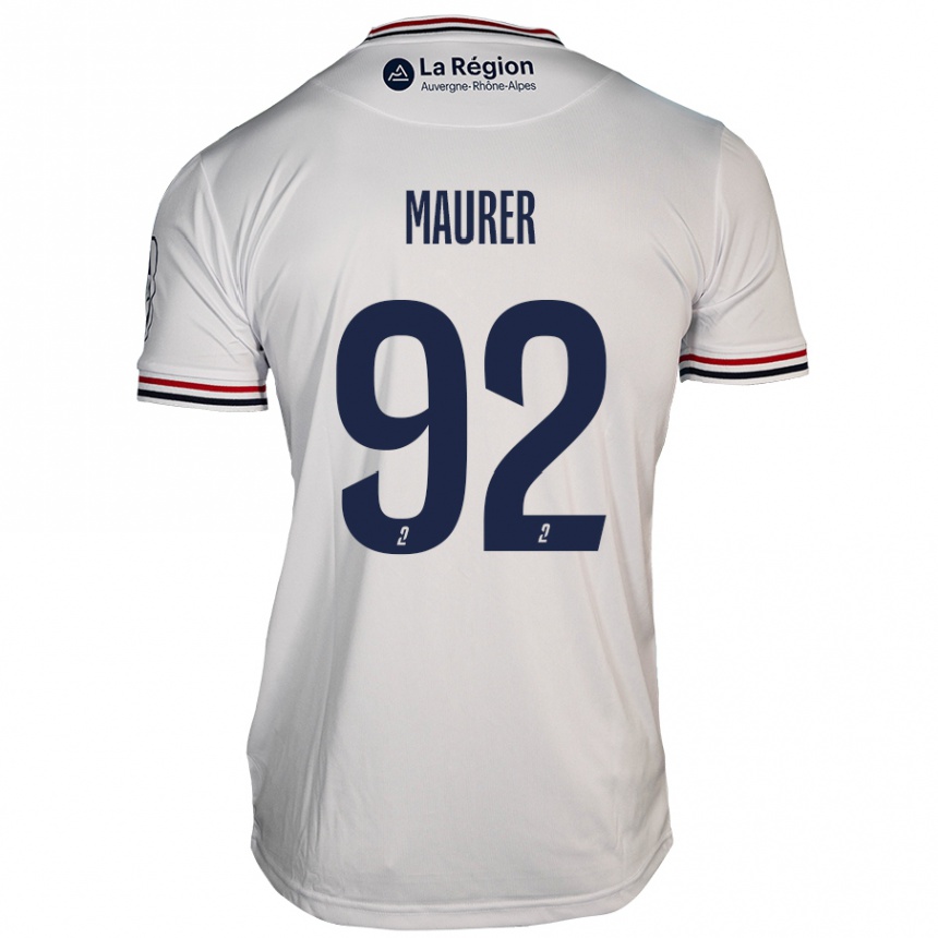 Kids Football Aïman Maurer #92 White Away Jersey 2024/25 T-Shirt Australia