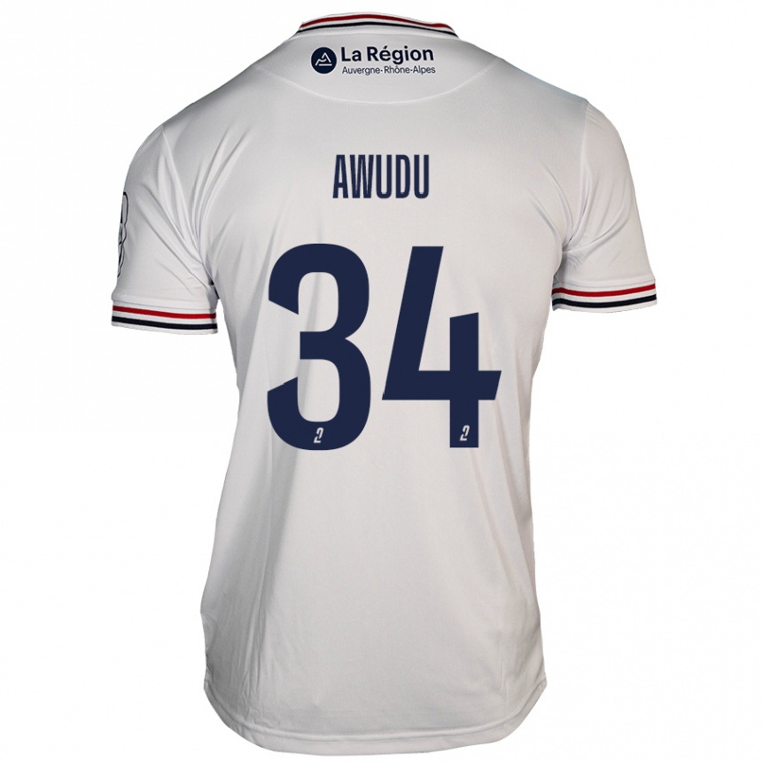 Kids Football Sumaila Awudu #34 White Away Jersey 2024/25 T-Shirt Australia