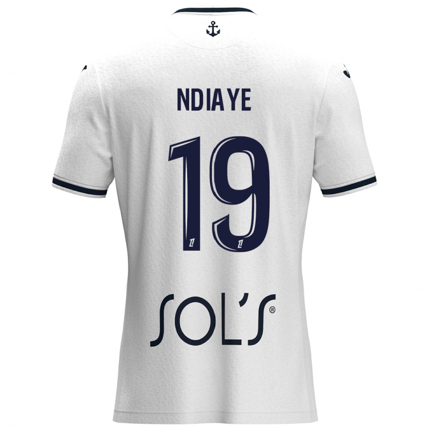 Kids Football Rassoul Ndiaye #19 White Dark Blue Away Jersey 2024/25 T-Shirt Australia