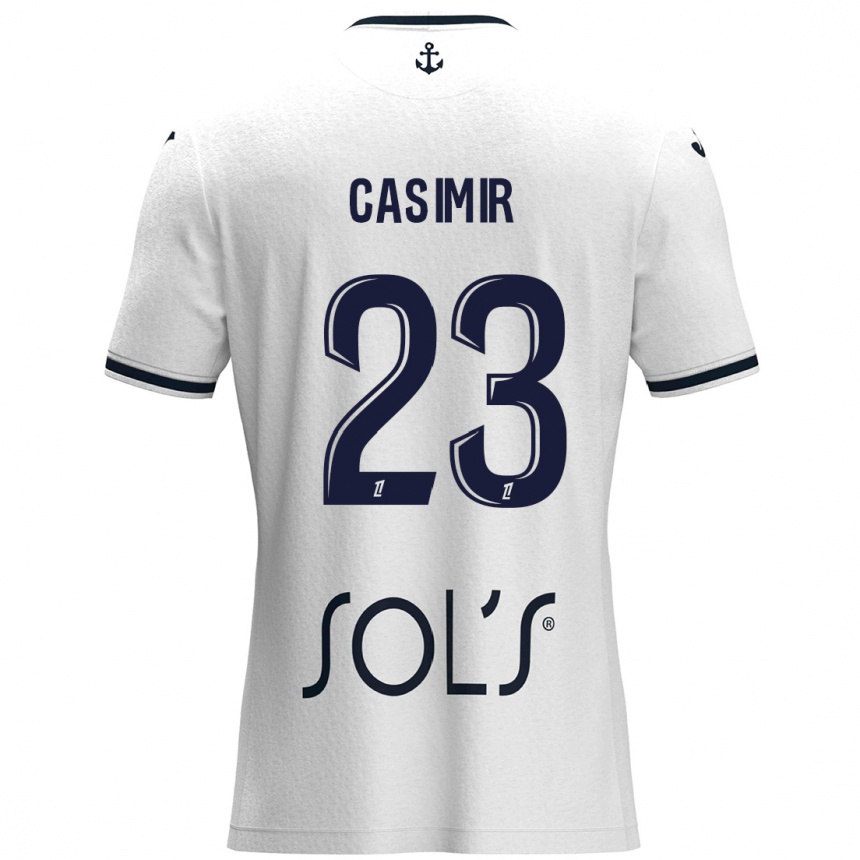 Kids Football Josué Casimir #23 White Dark Blue Away Jersey 2024/25 T-Shirt Australia