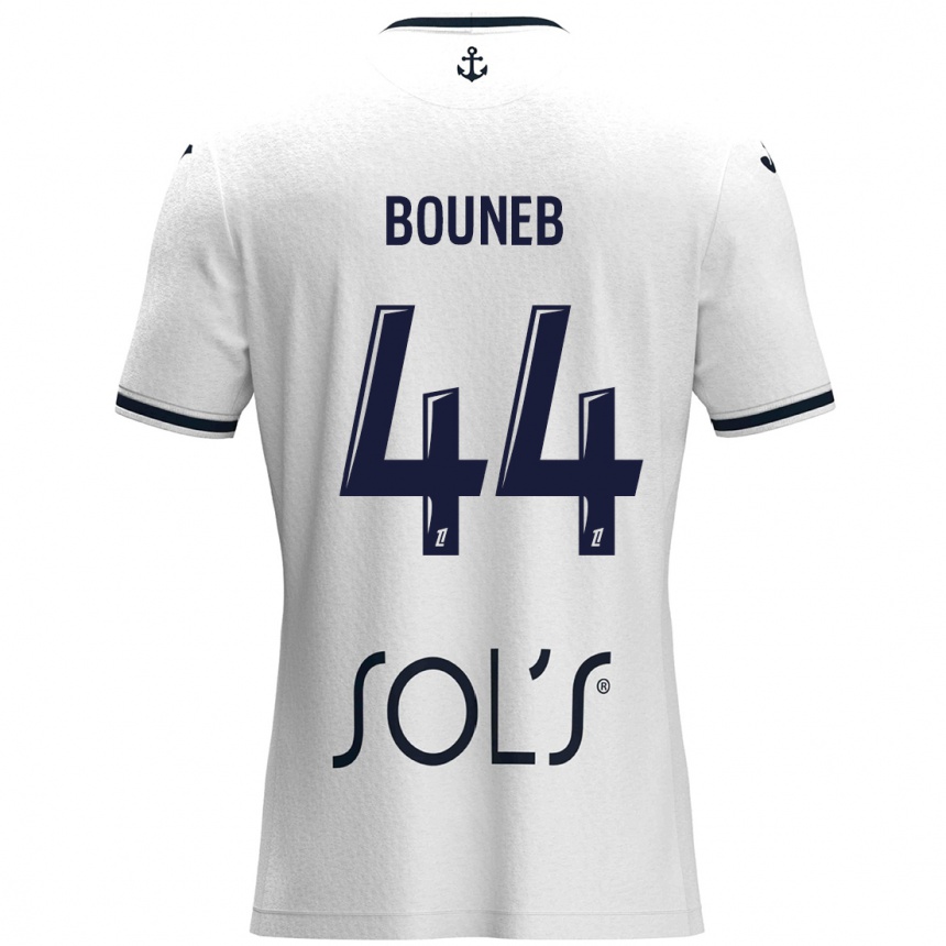 Kids Football Ismaïl Bouneb #44 White Dark Blue Away Jersey 2024/25 T-Shirt Australia