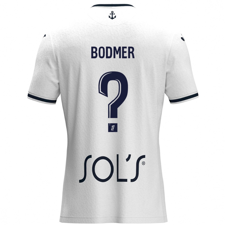 Kids Football Mathéo Bodmer #0 White Dark Blue Away Jersey 2024/25 T-Shirt Australia