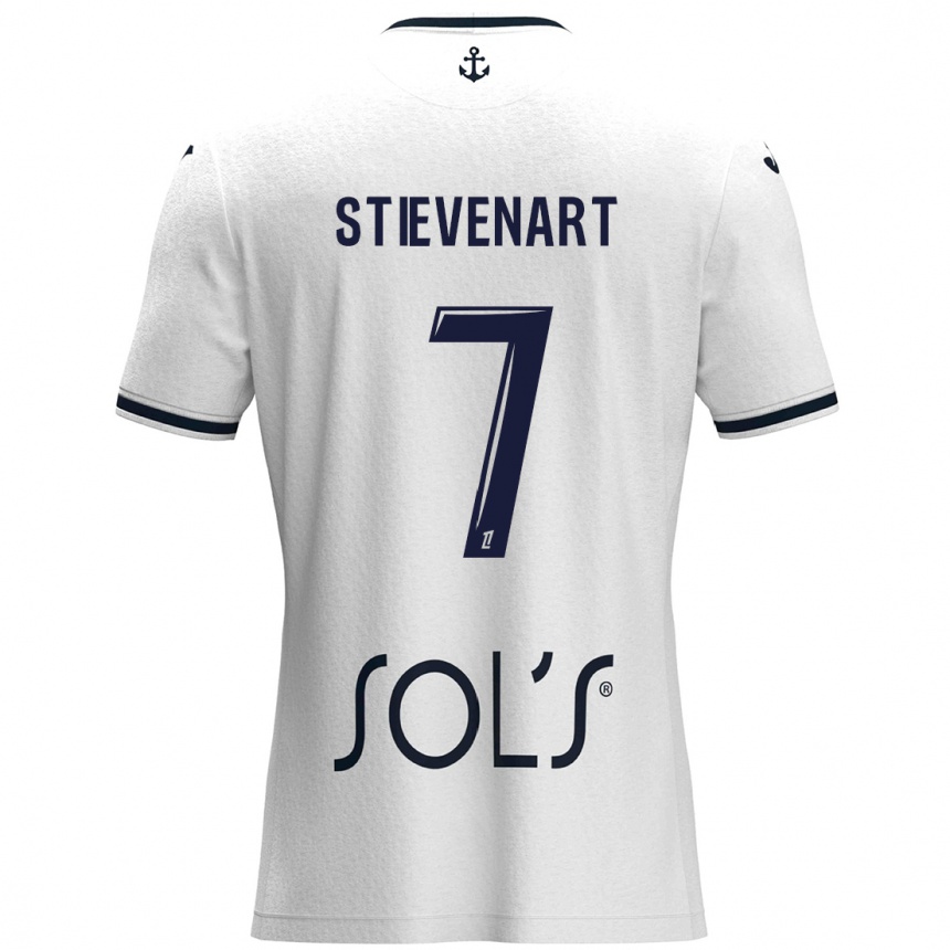 Kids Football Zoé Stievenart #7 White Dark Blue Away Jersey 2024/25 T-Shirt Australia