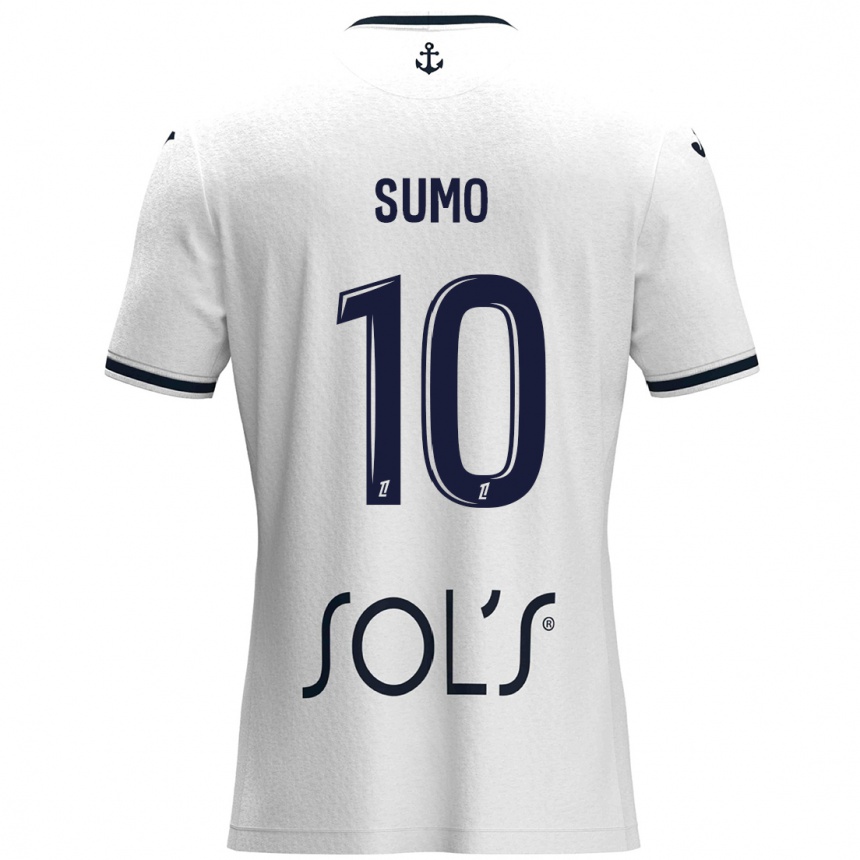 Kids Football Eva Sumo #10 White Dark Blue Away Jersey 2024/25 T-Shirt Australia