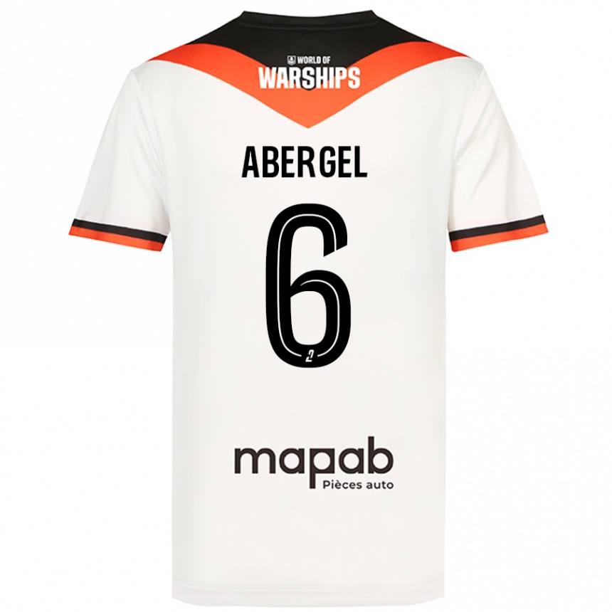 Kids Football Laurent Abergel #6 White Away Jersey 2024/25 T-Shirt Australia