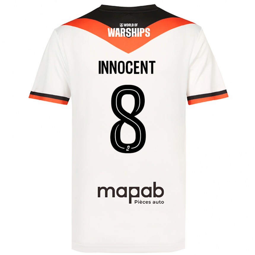 Kids Football Bonke Innocent #8 White Away Jersey 2024/25 T-Shirt Australia