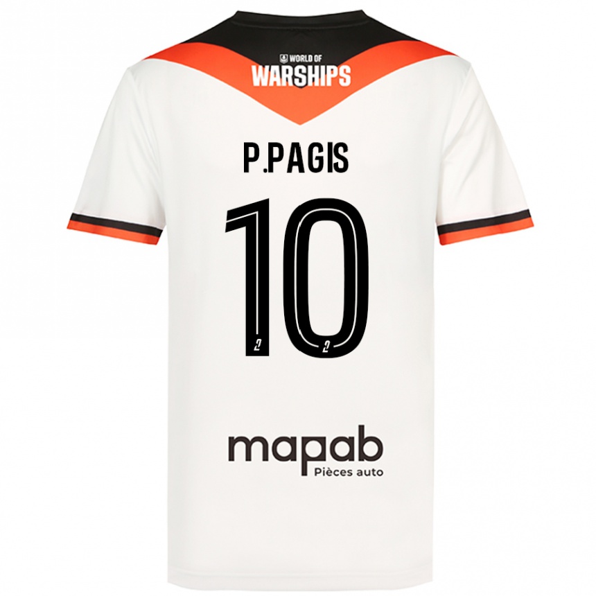 Kids Football Pablo Pagis #10 White Away Jersey 2024/25 T-Shirt Australia