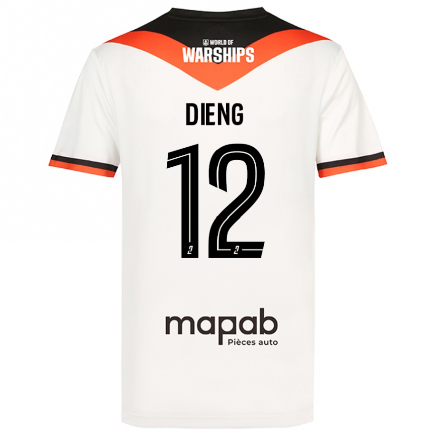 Kids Football Bamba Dieng #12 White Away Jersey 2024/25 T-Shirt Australia