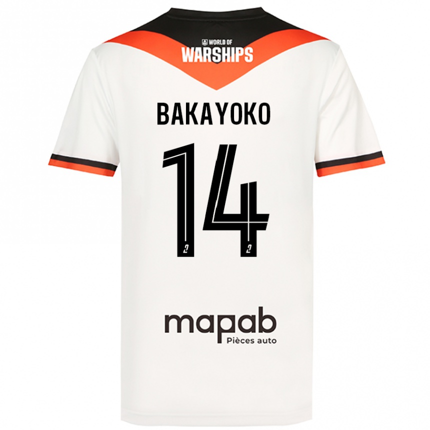 Kids Football Tiemoué Bakayoko #14 White Away Jersey 2024/25 T-Shirt Australia