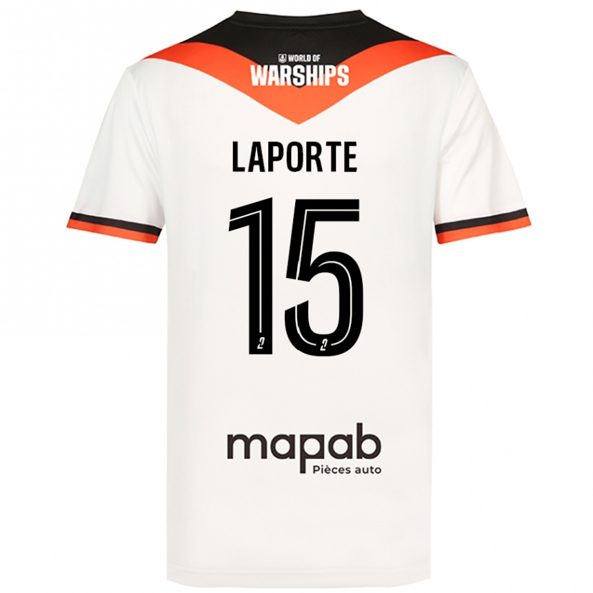 Kids Football Julien Laporte #15 White Away Jersey 2024/25 T-Shirt Australia