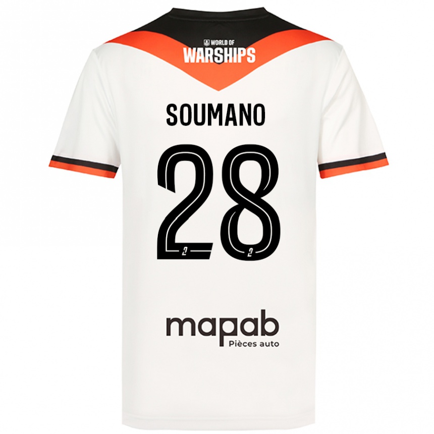 Kids Football Sambou Soumano #28 White Away Jersey 2024/25 T-Shirt Australia