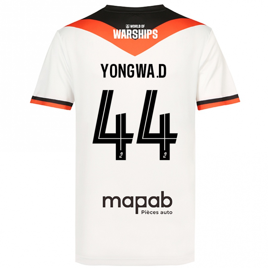 Kids Football Darlin Yongwa #44 White Away Jersey 2024/25 T-Shirt Australia