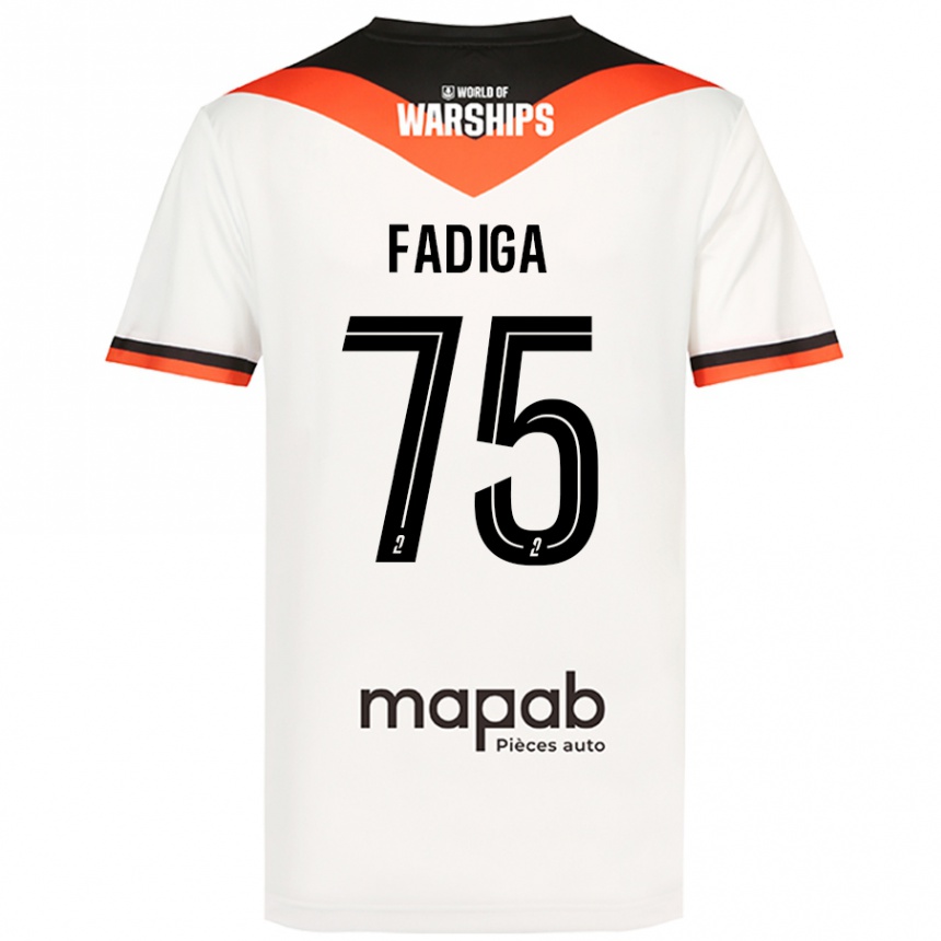 Kids Football Bandiougou Fadiga #75 White Away Jersey 2024/25 T-Shirt Australia