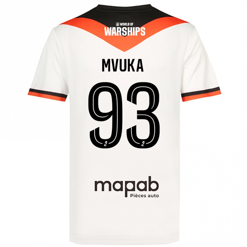 Kids Football Joel Mvuka #93 White Away Jersey 2024/25 T-Shirt Australia