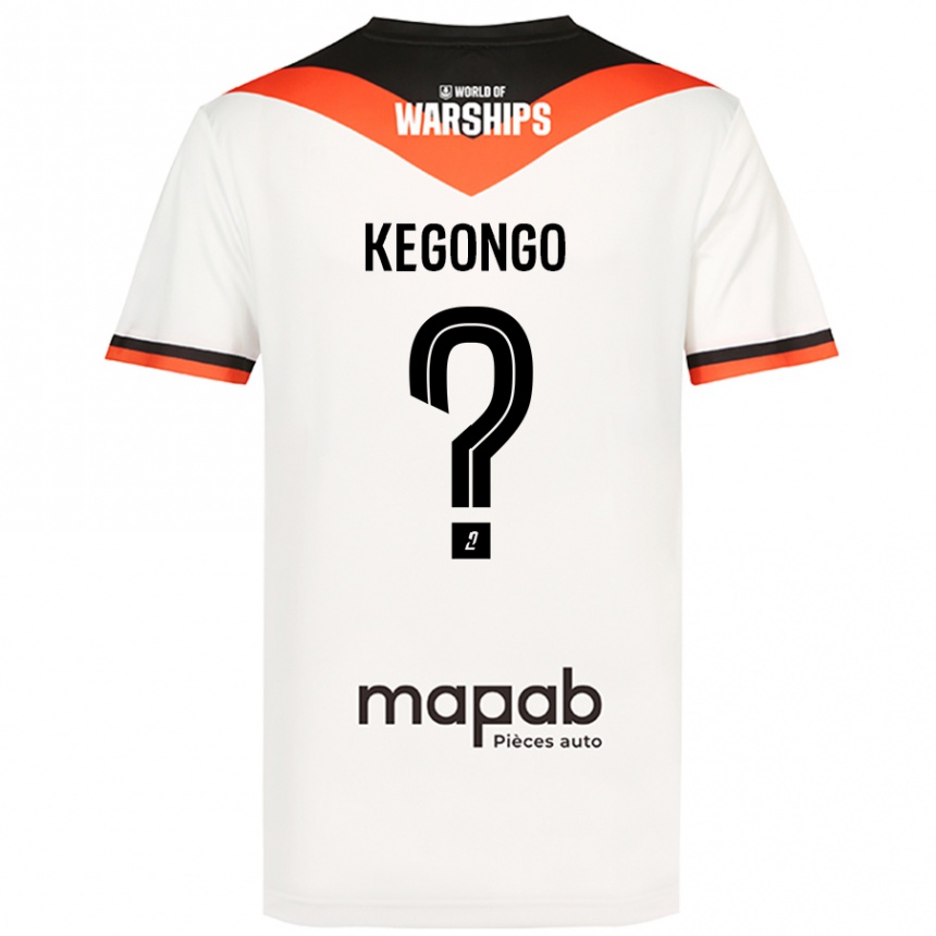 Kids Football Clarence Kegongo #0 White Away Jersey 2024/25 T-Shirt Australia