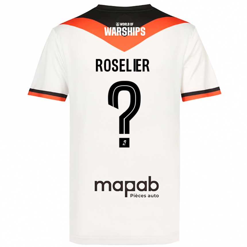 Kids Football Nathan Roselier #0 White Away Jersey 2024/25 T-Shirt Australia