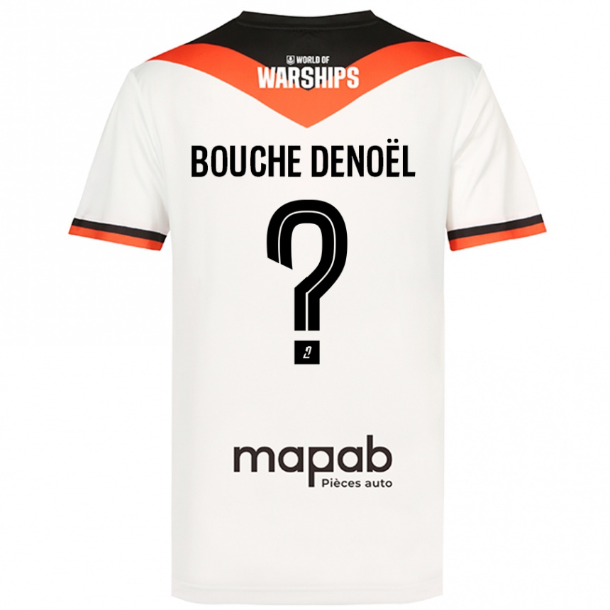 Kids Football Max Bouche Denoël #0 White Away Jersey 2024/25 T-Shirt Australia