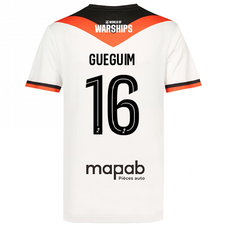 Kids Football Guirone Gueguim #16 White Away Jersey 2024/25 T-Shirt Australia