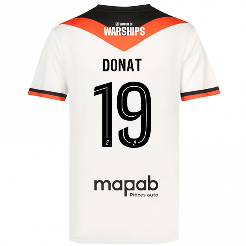 Kids Football Noa Donat #19 White Away Jersey 2024/25 T-Shirt Australia