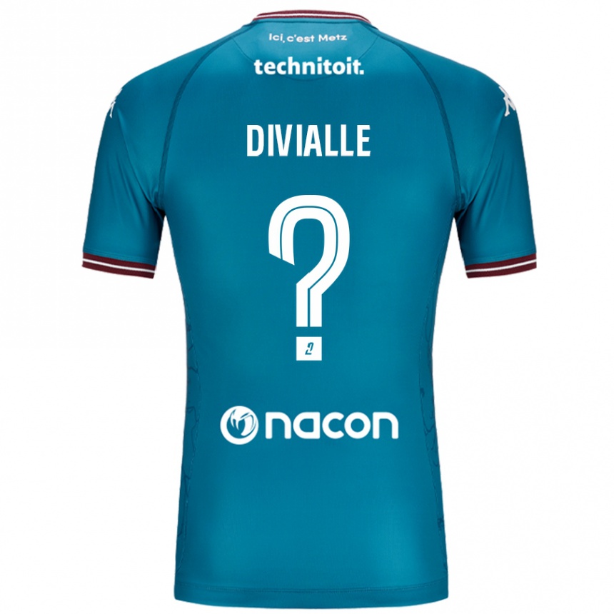 Kids Football Charles Divialle #0 Bleu Petrole Away Jersey 2024/25 T-Shirt Australia