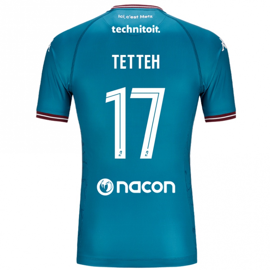 Kids Football Benjamin Tetteh #17 Bleu Petrole Away Jersey 2024/25 T-Shirt Australia