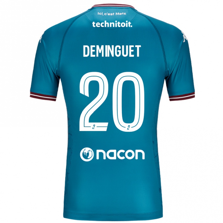 Kids Football Jessy Deminguet #20 Bleu Petrole Away Jersey 2024/25 T-Shirt Australia