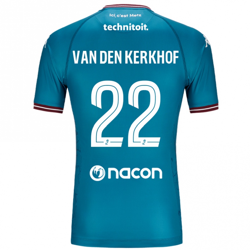 Kids Football Kevin Van Den Kerkhof #22 Bleu Petrole Away Jersey 2024/25 T-Shirt Australia