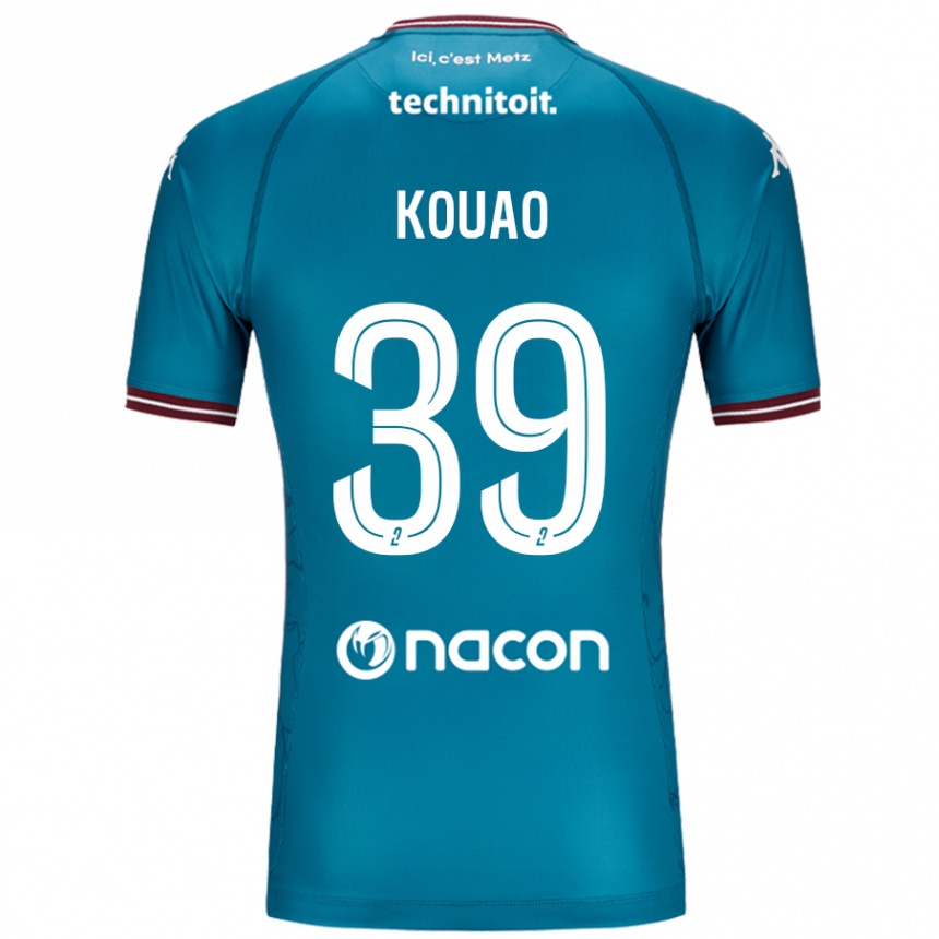 Kids Football Koffi Kouao #39 Bleu Petrole Away Jersey 2024/25 T-Shirt Australia