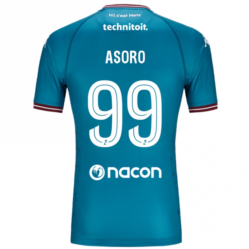 Kids Football Joel Asoro #99 Bleu Petrole Away Jersey 2024/25 T-Shirt Australia