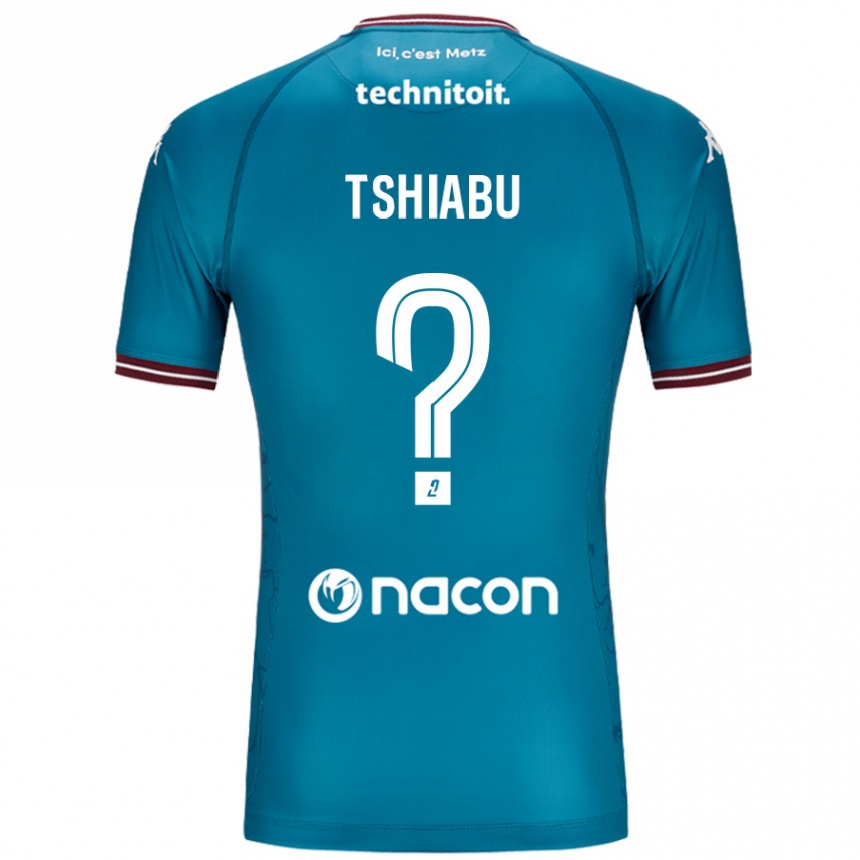 Kids Football Joan Tshiabu #0 Bleu Petrole Away Jersey 2024/25 T-Shirt Australia