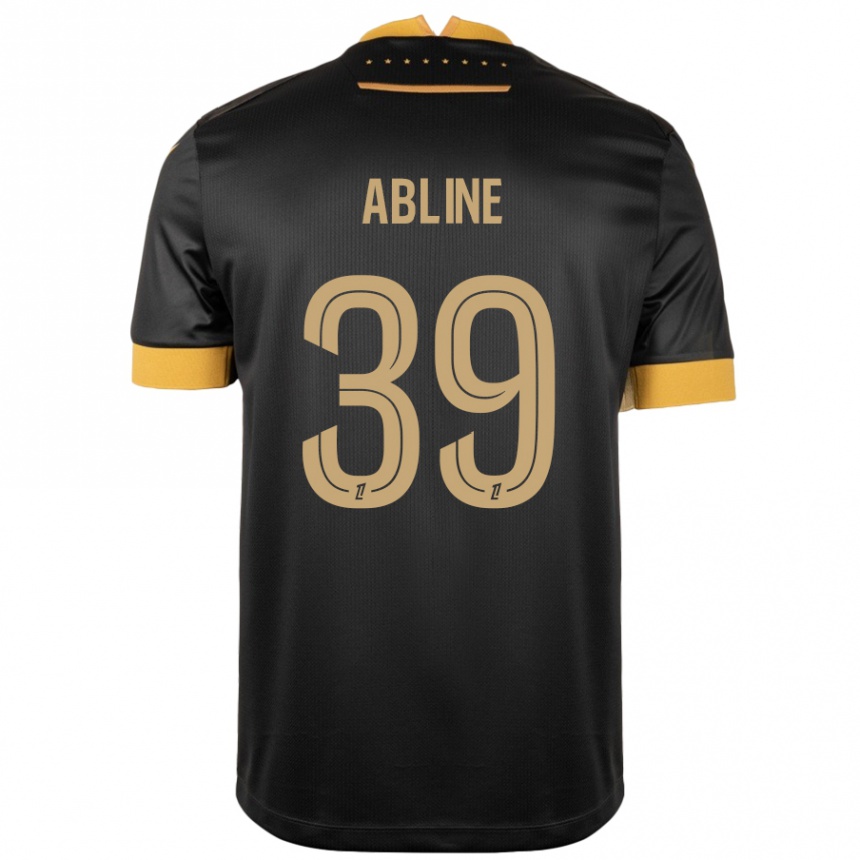 Kids Football Matthis Abline #39 Black Brown Away Jersey 2024/25 T-Shirt Australia