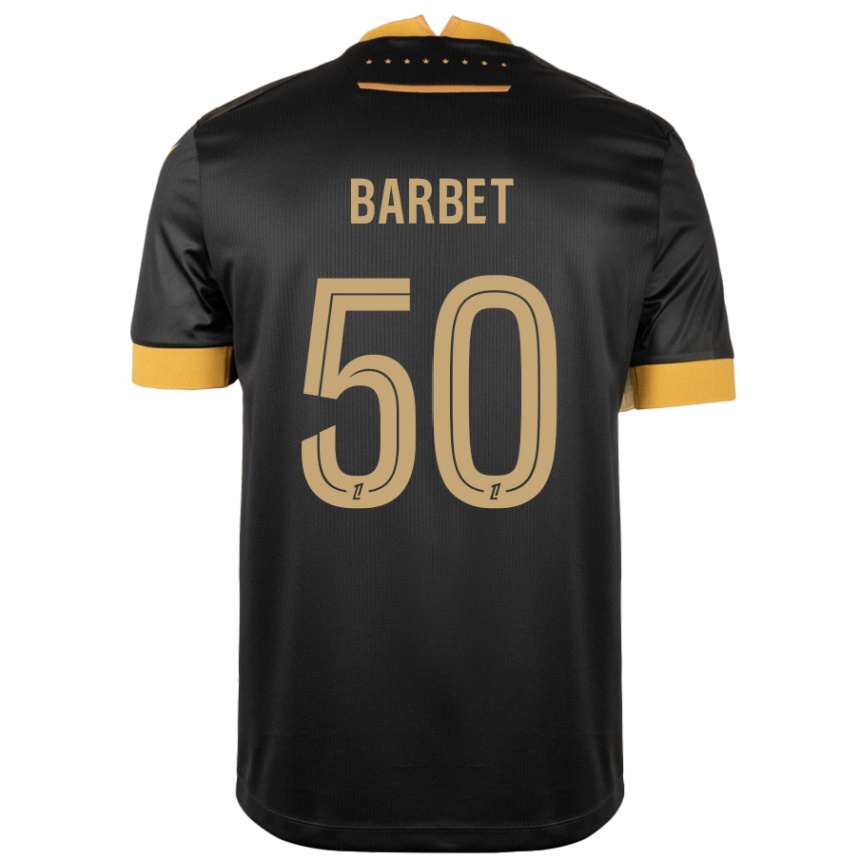 Kids Football Hugo Barbet #50 Black Brown Away Jersey 2024/25 T-Shirt Australia