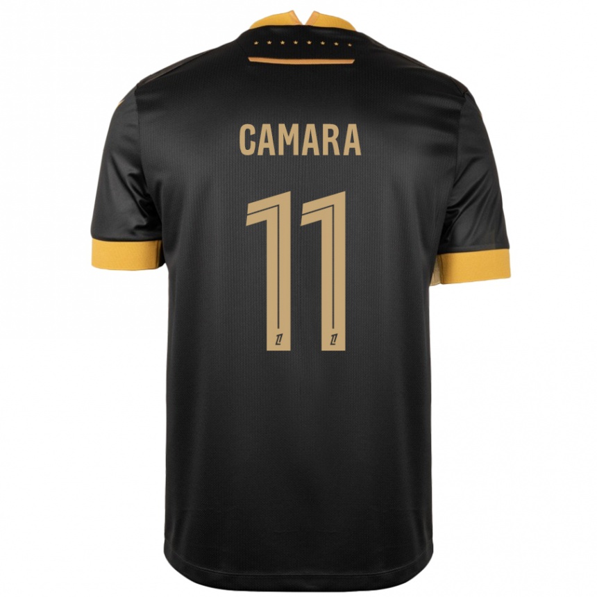 Kids Football Aboubacar Camara #11 Black Brown Away Jersey 2024/25 T-Shirt Australia