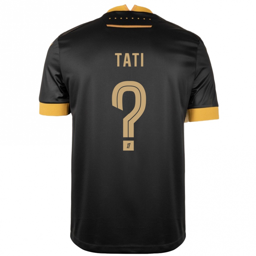 Kids Football Tylel Tati #0 Black Brown Away Jersey 2024/25 T-Shirt Australia