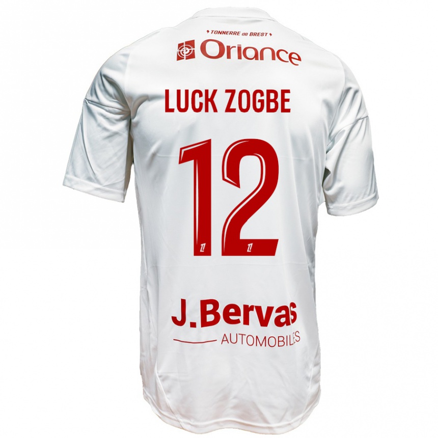 Kids Football Luck Zogbé #12 White Red Away Jersey 2024/25 T-Shirt Australia