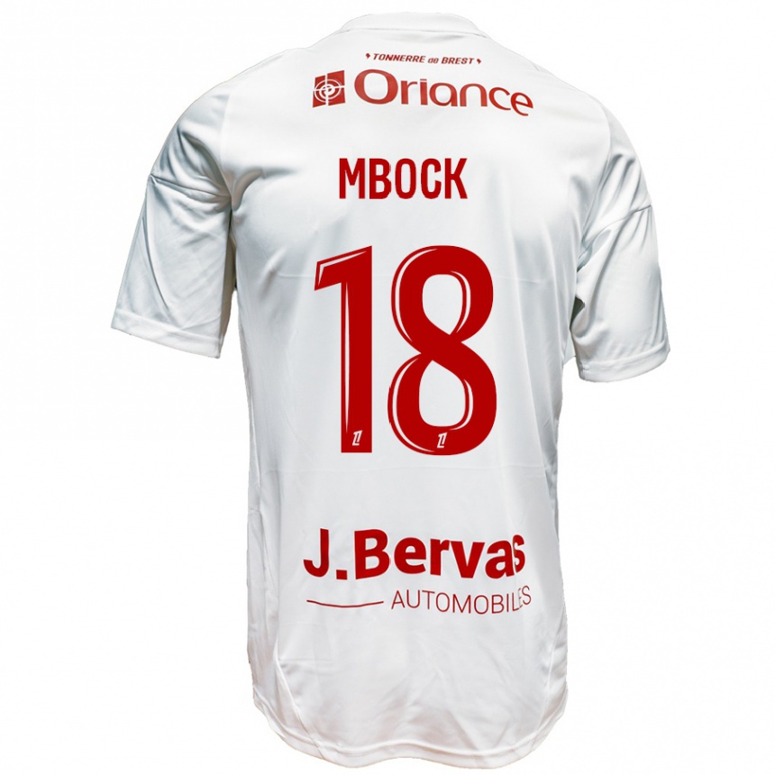 Kids Football Hianga'a Mbock #18 White Red Away Jersey 2024/25 T-Shirt Australia