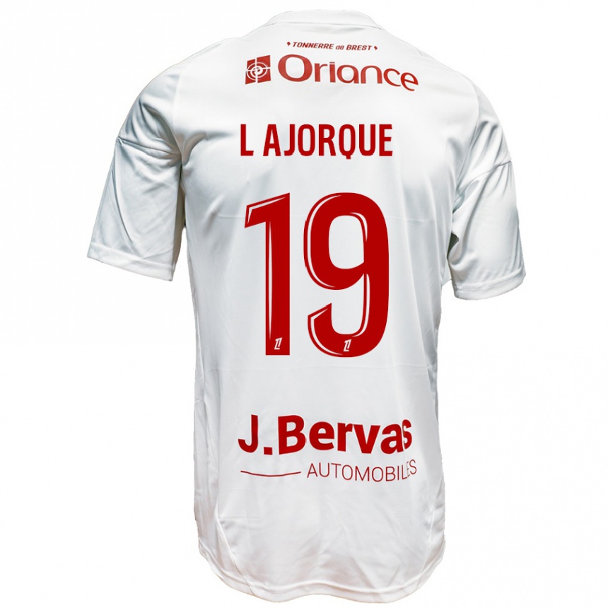 Kids Football Ludovic Ajorque #19 White Red Away Jersey 2024/25 T-Shirt Australia