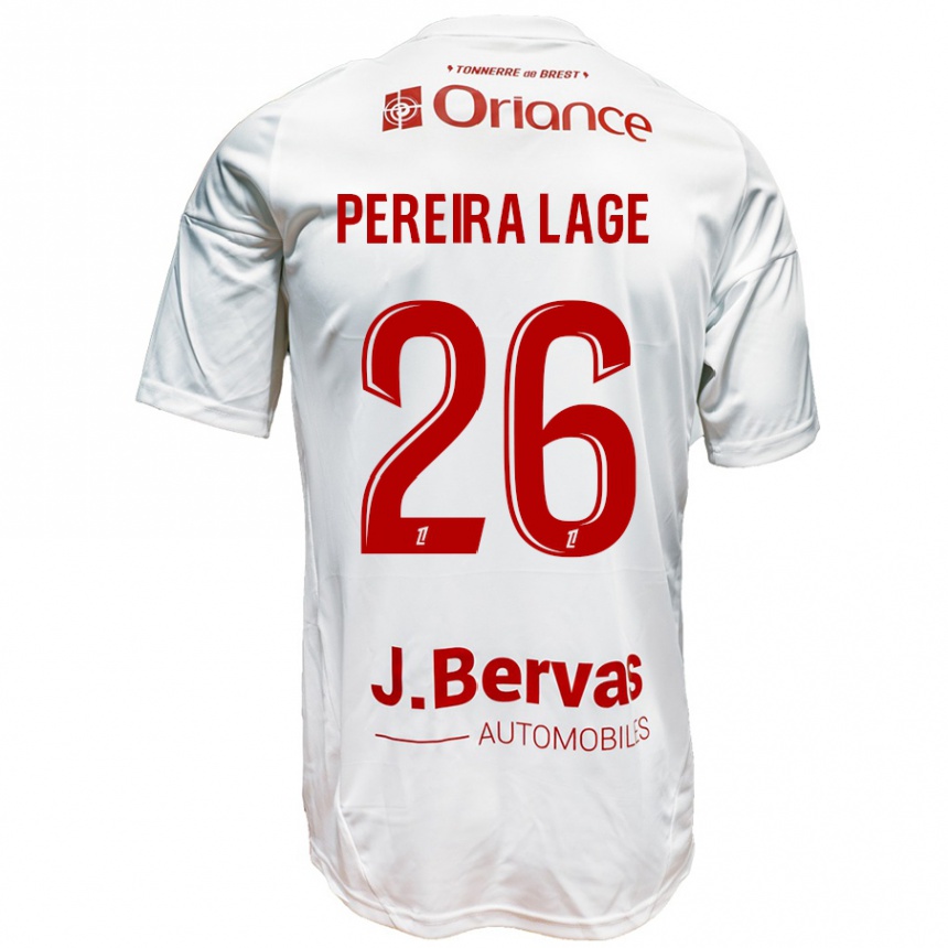 Kids Football Mathias Pereira Lage #26 White Red Away Jersey 2024/25 T-Shirt Australia