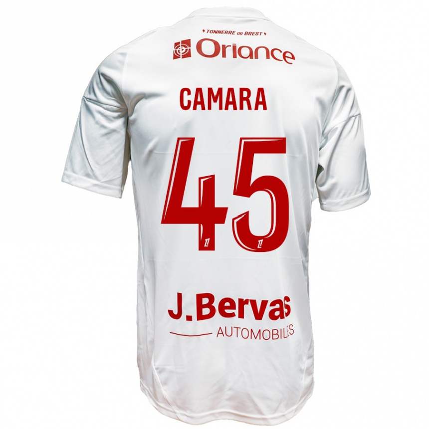 Kids Football Mahdi Camara #45 White Red Away Jersey 2024/25 T-Shirt Australia