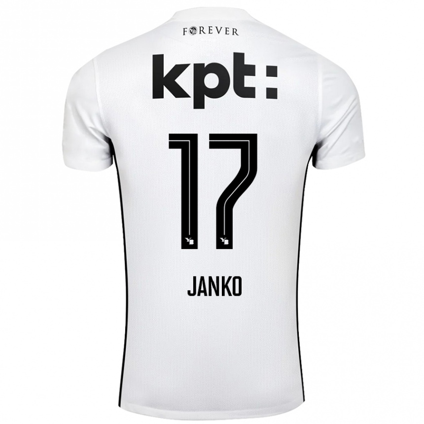 Kids Football Saidy Janko #17 White Black Away Jersey 2024/25 T-Shirt Australia