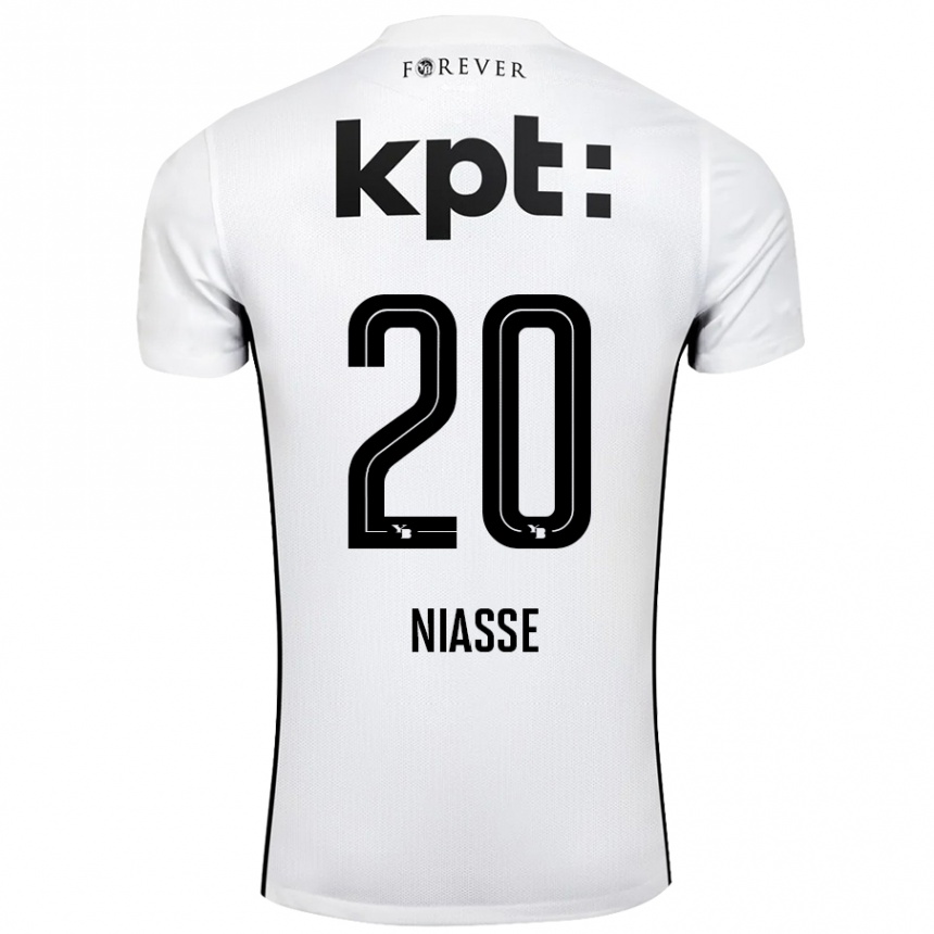 Kids Football Cheikh Niasse #20 White Black Away Jersey 2024/25 T-Shirt Australia