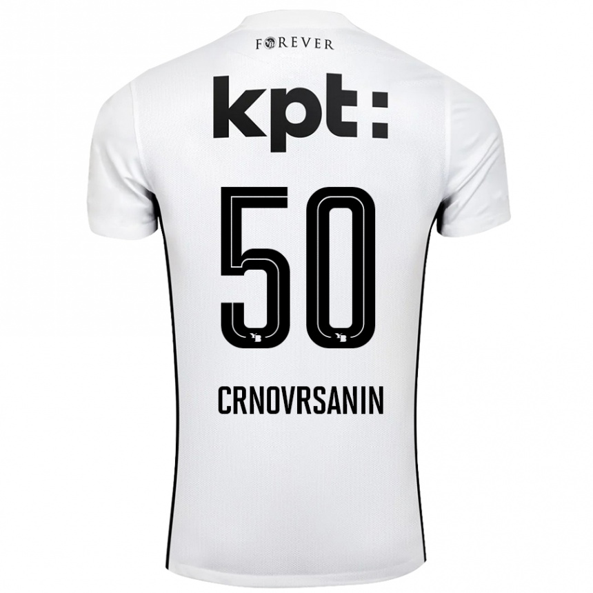 Kids Football Sadin Crnovrsanin #50 White Black Away Jersey 2024/25 T-Shirt Australia