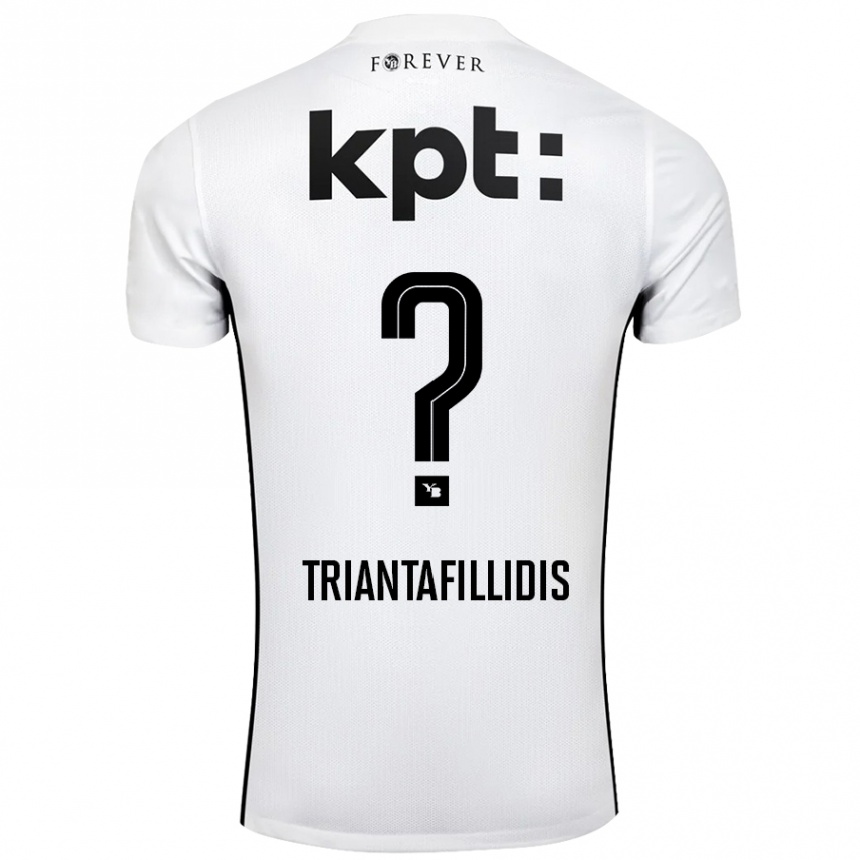 Kids Football Nevin Triantafillidis #0 White Black Away Jersey 2024/25 T-Shirt Australia