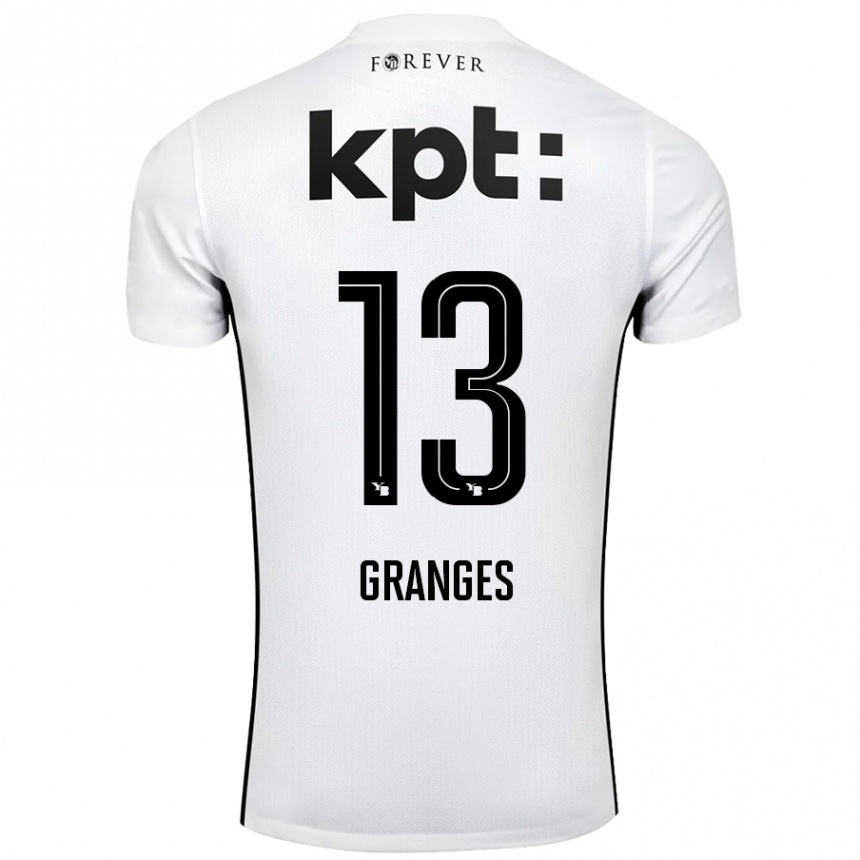 Kids Football Malaurie Granges #13 White Black Away Jersey 2024/25 T-Shirt Australia