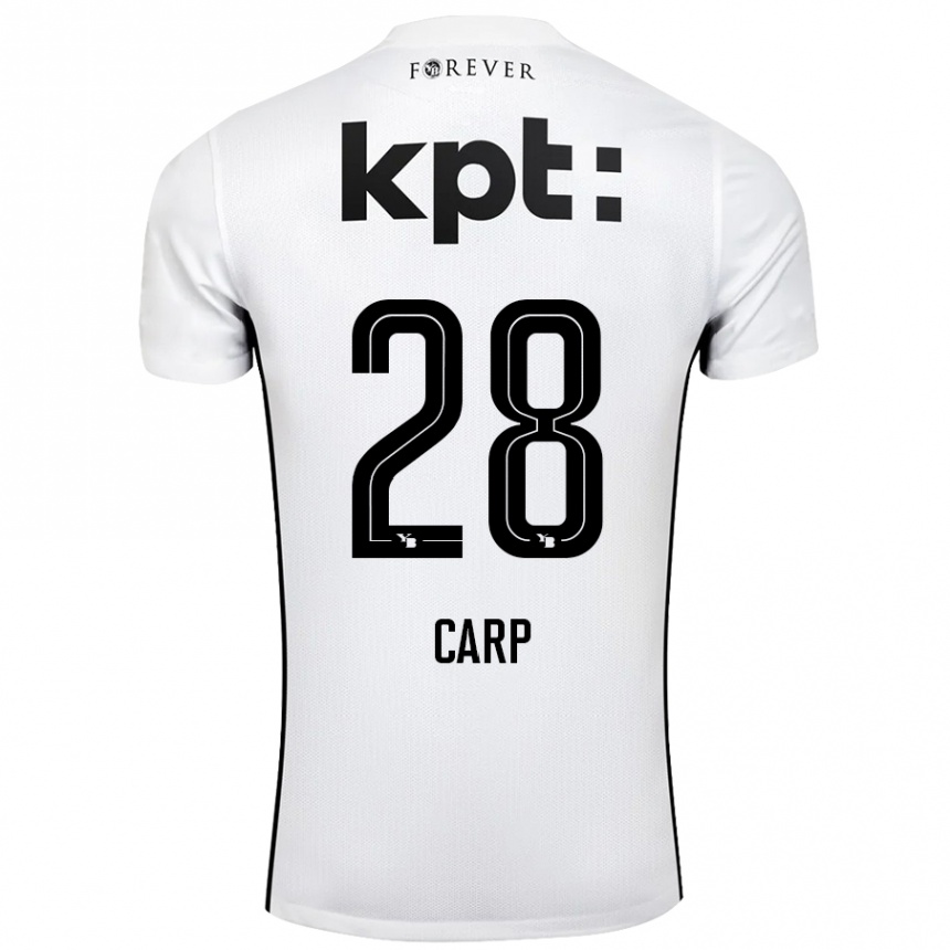 Kids Football Cristina Carp #28 White Black Away Jersey 2024/25 T-Shirt Australia