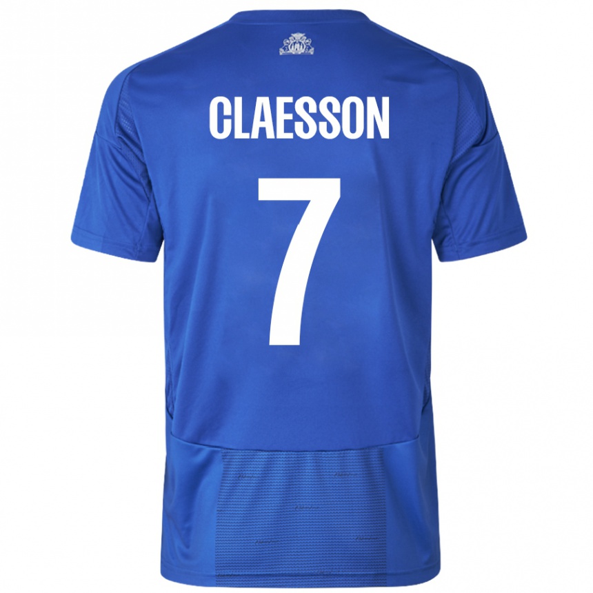 Kids Football Viktor Claesson #7 White Blue Away Jersey 2024/25 T-Shirt Australia