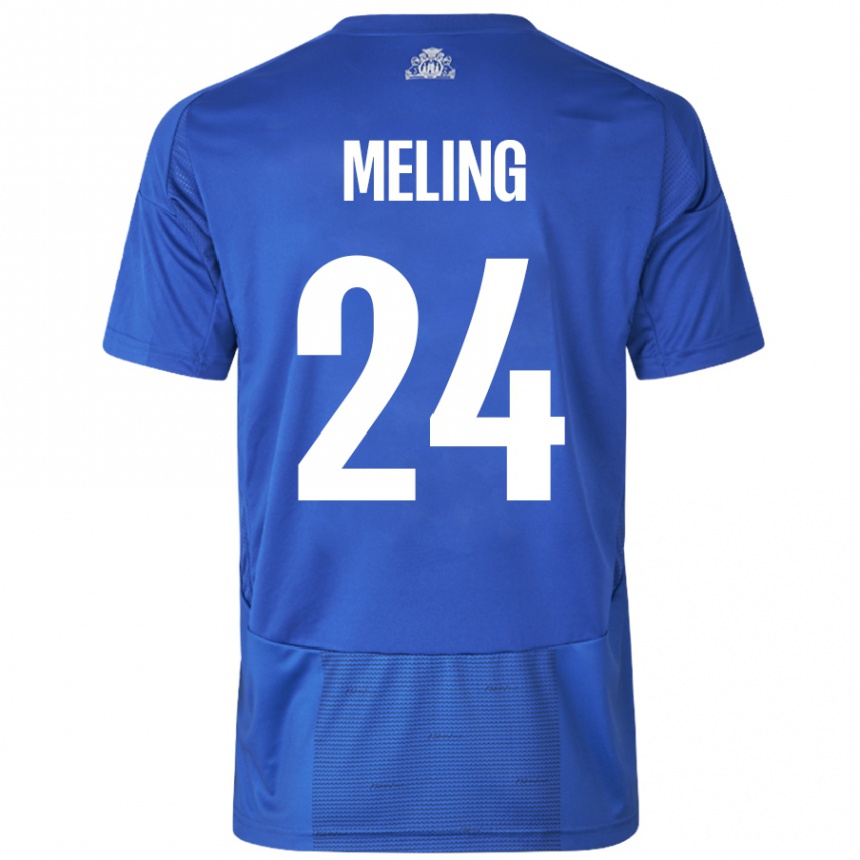 Kids Football Birger Meling #24 White Blue Away Jersey 2024/25 T-Shirt Australia