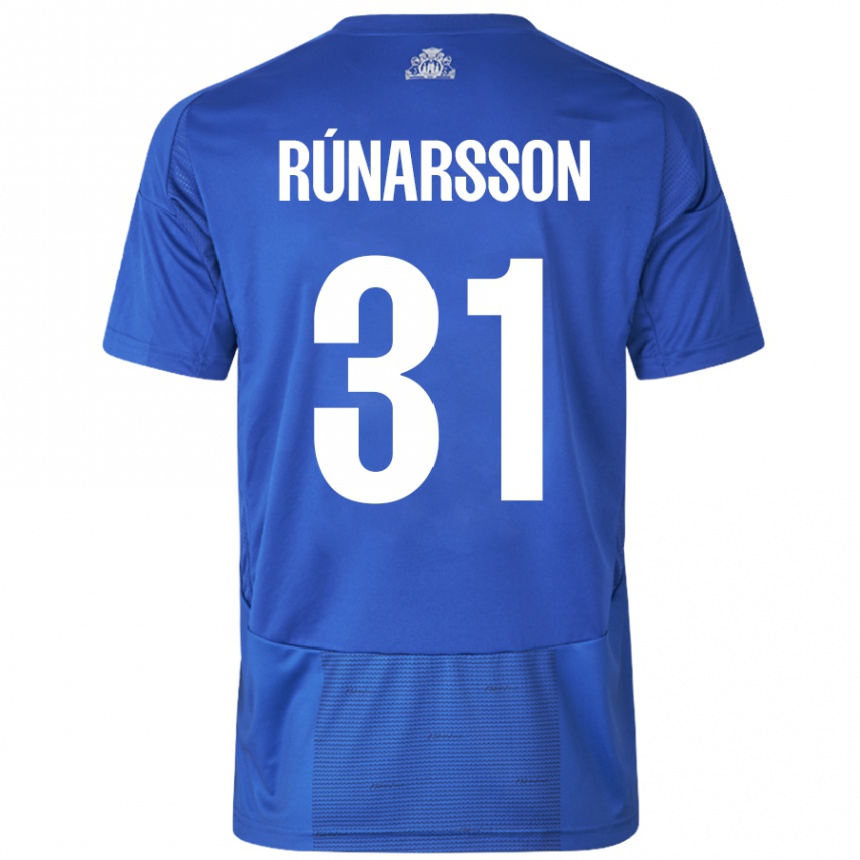 Kids Football Runar Alex Runarsson #31 White Blue Away Jersey 2024/25 T-Shirt Australia