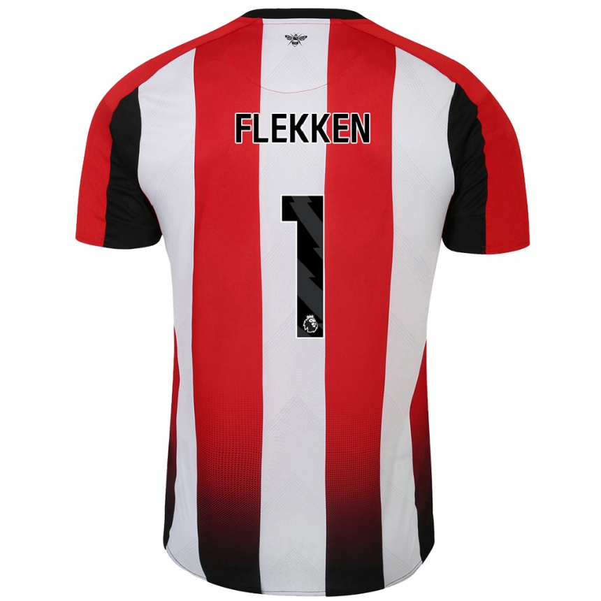 Men Football Mark Flekken #1 Red White Home Jersey 2024/25 T-Shirt Australia