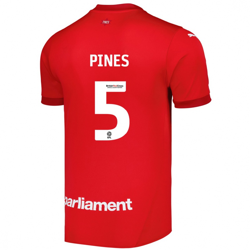 Men Football Donovan Pines #5 Red Home Jersey 2024/25 T-Shirt Australia